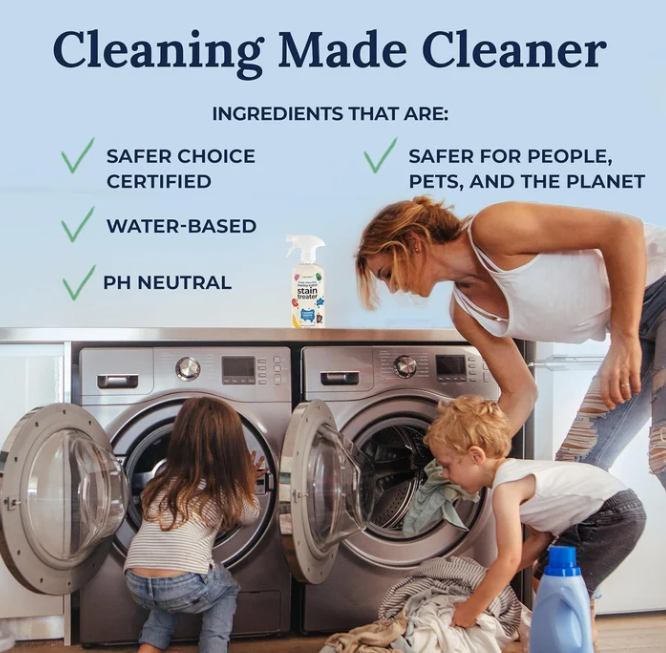 Non-Toxic Stain Remover for Clothes, Fabric & Carpet | Safe & Effective Cleaning Spray (Pack of 2)