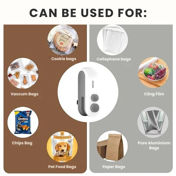 Portable Mini Sealer | No Preheating Needed | Airtight Seal